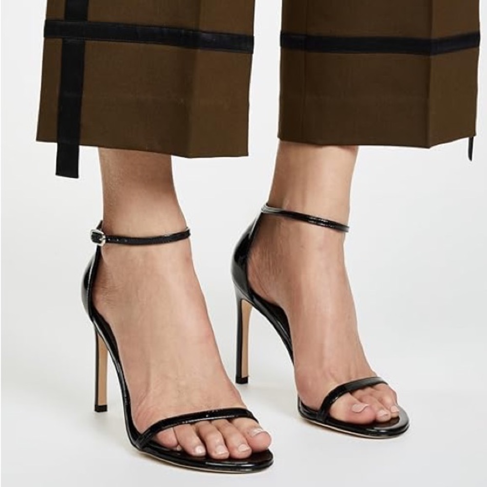 STUART WEITZMAN Nudistsong Bronze Copper Satin Textured Stiletto Heels sz 7.5